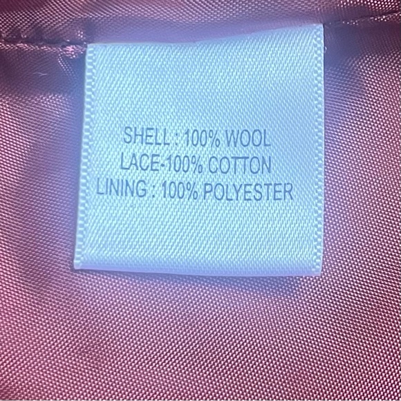 💓Peruvian Connection Burgundy Red Wool Embroidered Sheath Dress - Size 8 - Picture 15 of 16